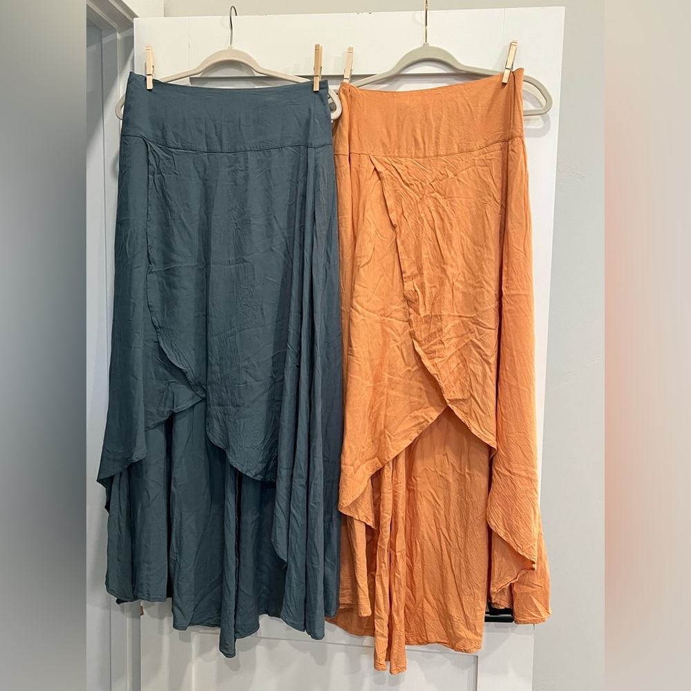 O’NEILL Ambrosio High-Low Maxi Skirts Size Large, Lot of 2
